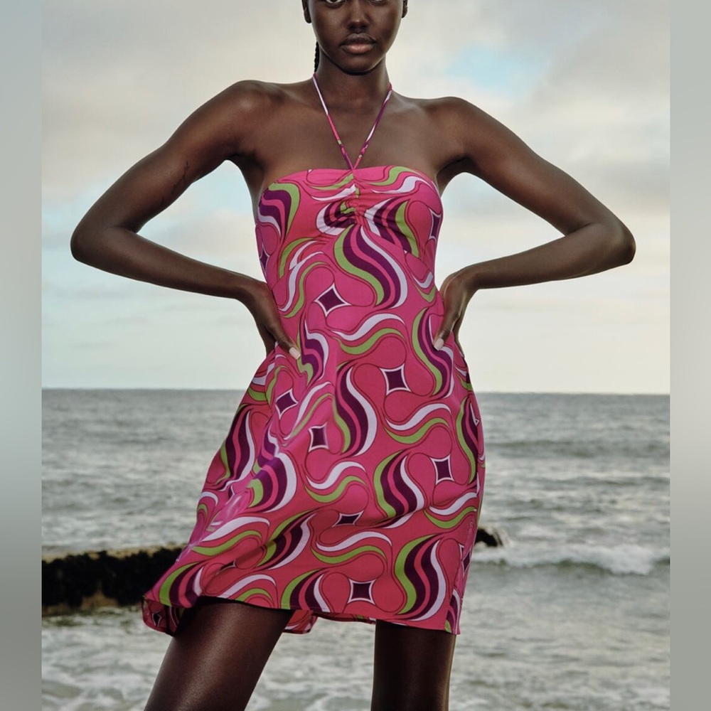 Zara Geometric Print Mini Dress | Size M